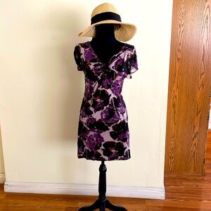 Women’s Simply Vera Wang Purple/ Lavender Floral Dress, Size Medium